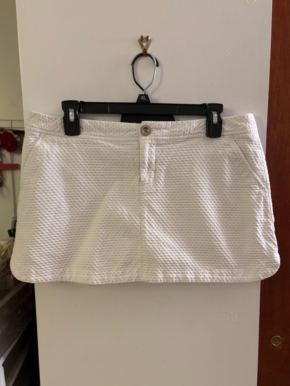 Lilly Pulitzer White Textured Mini Skort